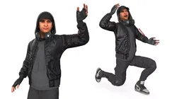 Cyberpunk Young Man Character Rigged 3D model