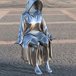 Faceless Seated Guardian Of Time Grim Reaper