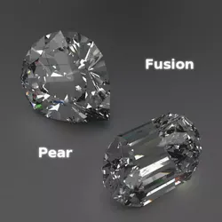 Gem Collection pear and pear cut diamond 3D model