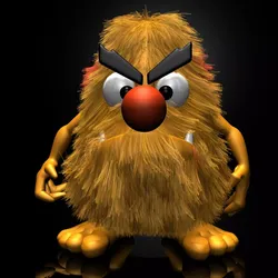Hairy Monster Rigged Low-poly 3D model