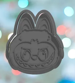 Labubu Face Cookie Cutter