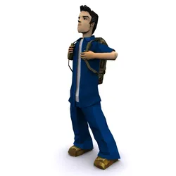 Low Poly Character MAX2010 3D model