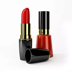 Make Up Red Lipstick And Nail Polish 3D model