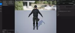 Male Soldier Character Fully Rigged with Blendshapes UE5 Project Low-poly 3D model