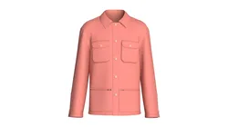 Men Utility Button Down Multi Pocket Jacket 3D model