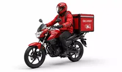 Motorcycle Courier Delivery Rider Character 002 3D model