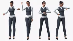 Professional Businesswoman Character Rigged 3D model