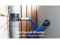 Rain barrel diverter + leaves filter + on/off option