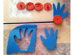 Rotating puppet hand rod holder