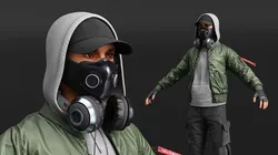 Streetwear Hacker Character Rigged 3D model