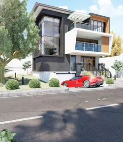 3rd floor house with under ground 3D model