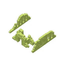 Ancient Stone Structure set of 3