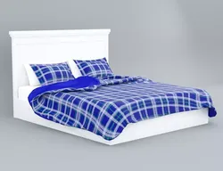 Classic White Wooden Bed AR VR PBRmaterials in Substance Painter Low-poly 3D model