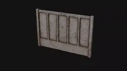 Concrete Fence Low-poly 3D model