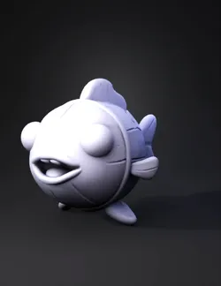 create a cute cartoon style lantern fish make the lantern sturdy big