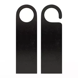 Door Hanger Tag Black Low-poly 3D model