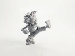 Fișiere pentru imprimante 3D | Fișier 3MF | Crazy Old Guy Kicking Figurine Collectible 3D Printable