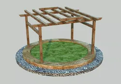 Gazebo - Low poly pergola 3D model