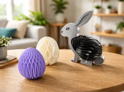 Home Decorations & Ornaments STL indir - Spiral Egg Easter Bunny - VoxelForge00