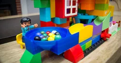 Lego Duplo and Hubelino compatible Marble Run "Finish" Bowl