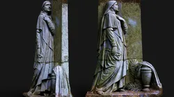 old graveyard tombstone monument PBR photogrammetry Low-poly 3D model