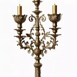 Ornate Golden Candelabra Candle Holder 3D model