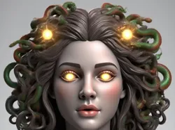 Other STL تنزيل - 4183 3D Model of Beautiful Gorgon with Snake Hair  STL DND - AStoryTeller