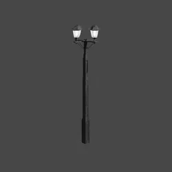 Park Lantern Low-poly 3D model