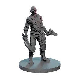 Razor, Human Gangster - Sci-Fi Mercenary STL