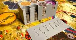 Scythe Coin Holder with Lid - Card Board & Metal Coins