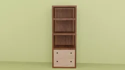 simple small bookcase Low-poly 3D model