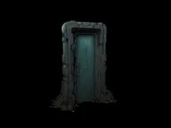 Stylized Sci-Fi Door 3D Model - AI Low-poly 3D model