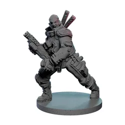 Teelac, Human Captain - Sci-Fi Mercenary STL