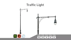 Traffic Light 03 Low-poly 3D model