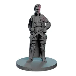 Zed, Human Gangster - Sci-Fi Mercenary STL