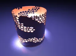 Cylindric decorative lamp (candle holder)
