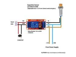 Diagram for capacitive sensor with relay module