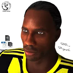 Didier Drogba Low-poly 3D model