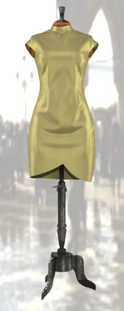 dress on mannequin 3D model