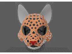 Fursuit- or puppet-head base - version 55 - tooncat