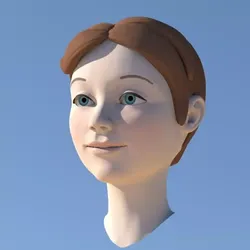 Girl with Morphs 3D model