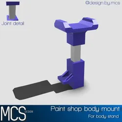 Paint shop body stand mounts for diorama