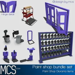 Paint Shop Diorama bundle pack