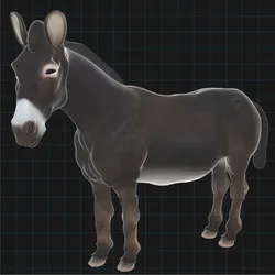 Realistic Donkey 3D Model – Stylized Animal