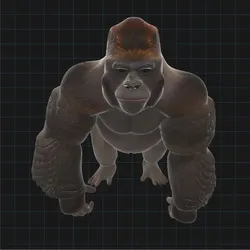 Realistic Gorilla 3D Model