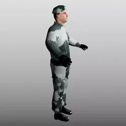 Riot Police Low Poly Low-poly 3D model