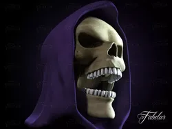 Skeletor skeleton skull with hood 3D model