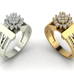 Two-piece solitaire ring