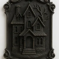 Victorian Haunted House Painting