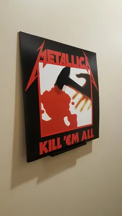 Vinyl holder with hidden screws